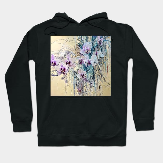 Orchid flowers Hoodie by bogfl